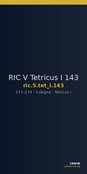 RIC V Tetricus I 143 — CANOA