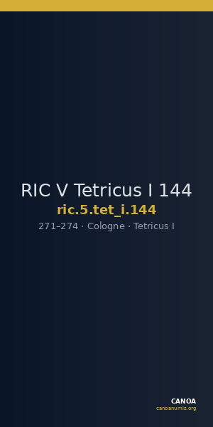 RIC V Tetricus I 144 — CANOA