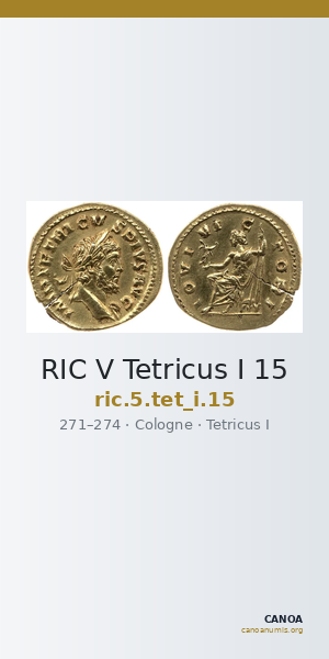 RIC V Tetricus I 15 — CANOA