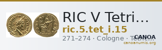 RIC V Tetricus I 15 — CANOA