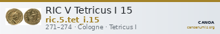 RIC V Tetricus I 15 — CANOA