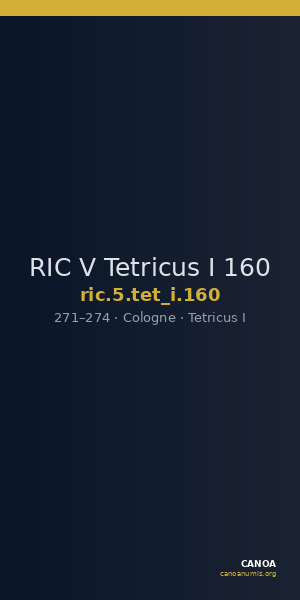 RIC V Tetricus I 160 — CANOA