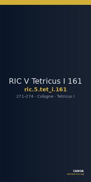 RIC V Tetricus I 161 — CANOA
