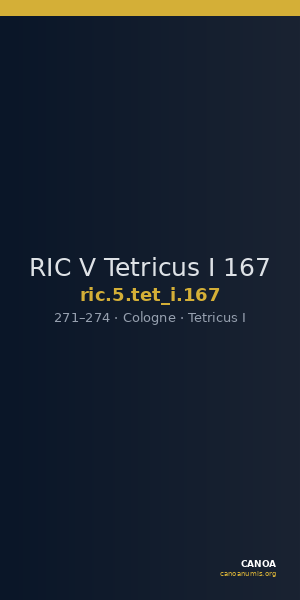 RIC V Tetricus I 167 — CANOA