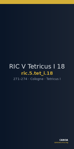 RIC V Tetricus I 18 — CANOA