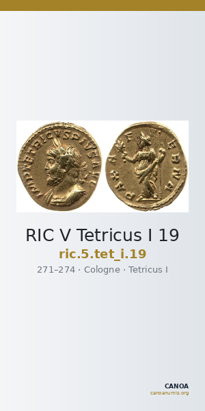 RIC V Tetricus I 19 — CANOA