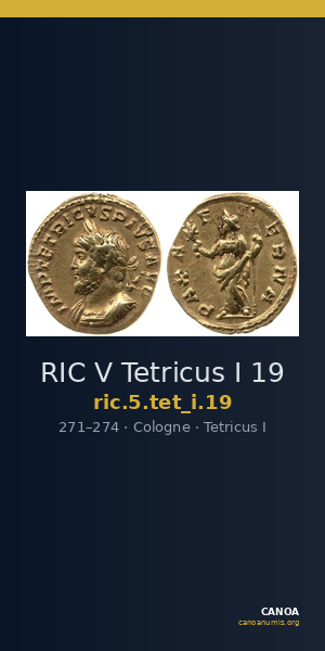 RIC V Tetricus I 19 — CANOA