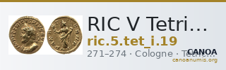 RIC V Tetricus I 19 — CANOA
