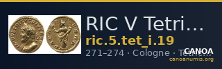 RIC V Tetricus I 19 — CANOA
