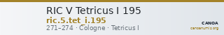 RIC V Tetricus I 195 — CANOA