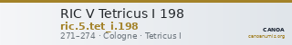 RIC V Tetricus I 198 — CANOA