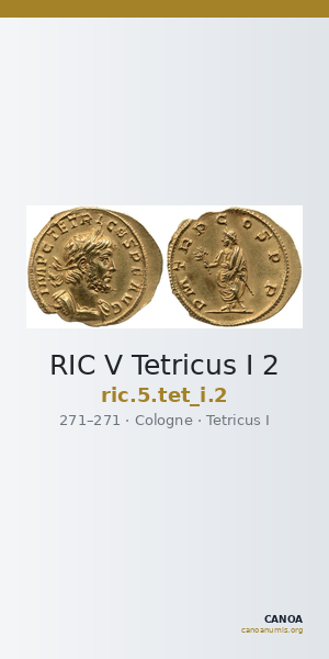 RIC V Tetricus I 2 — CANOA
