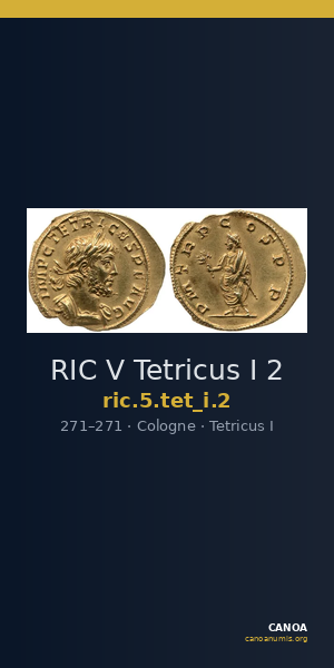 RIC V Tetricus I 2 — CANOA