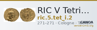 RIC V Tetricus I 2 — CANOA