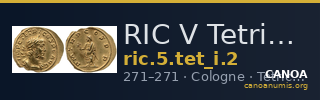 RIC V Tetricus I 2 — CANOA