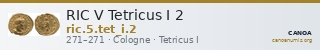 RIC V Tetricus I 2 — CANOA