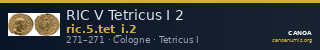 RIC V Tetricus I 2 — CANOA