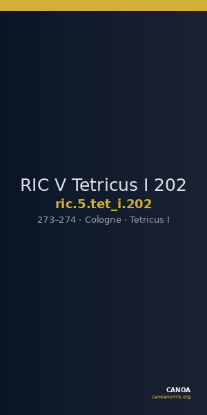 RIC V Tetricus I 202 — CANOA