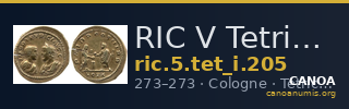 RIC V Tetricus I 205 — CANOA