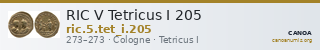 RIC V Tetricus I 205 — CANOA