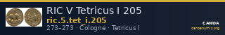 RIC V Tetricus I 205 — CANOA