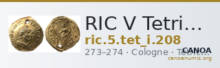 RIC V Tetricus I 208 — CANOA