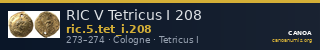 RIC V Tetricus I 208 — CANOA