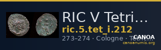 RIC V Tetricus I 212 — CANOA