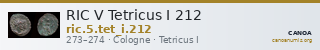 RIC V Tetricus I 212 — CANOA