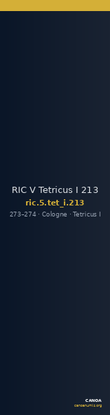 RIC V Tetricus I 213 — CANOA
