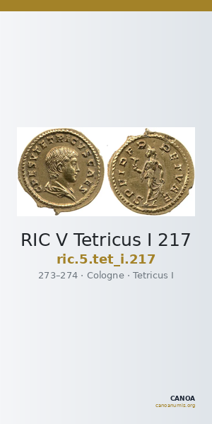 RIC V Tetricus I 217 — CANOA
