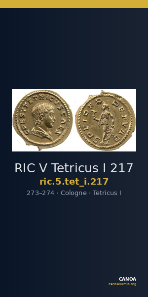 RIC V Tetricus I 217 — CANOA