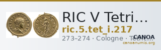 RIC V Tetricus I 217 — CANOA