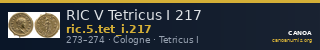 RIC V Tetricus I 217 — CANOA