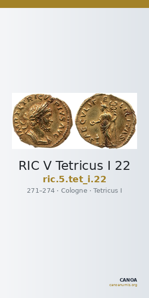RIC V Tetricus I 22 — CANOA