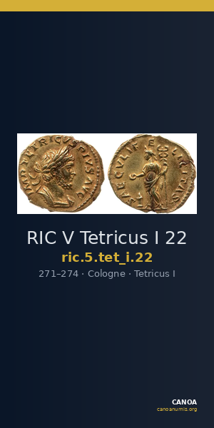 RIC V Tetricus I 22 — CANOA
