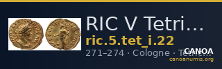 RIC V Tetricus I 22 — CANOA