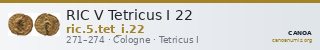 RIC V Tetricus I 22 — CANOA