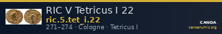 RIC V Tetricus I 22 — CANOA