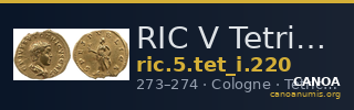 RIC V Tetricus I 220 — CANOA