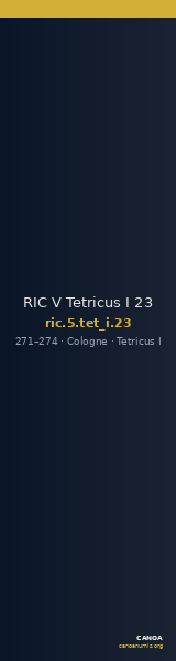 RIC V Tetricus I 23 — CANOA