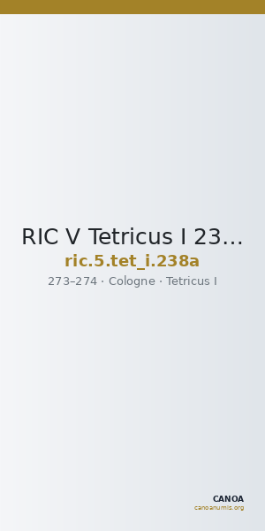 RIC V Tetricus I 238a — CANOA