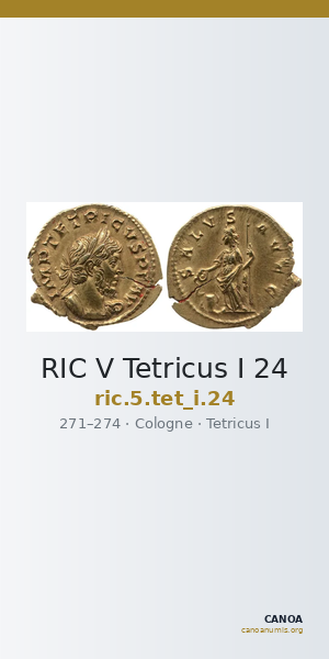 RIC V Tetricus I 24 — CANOA