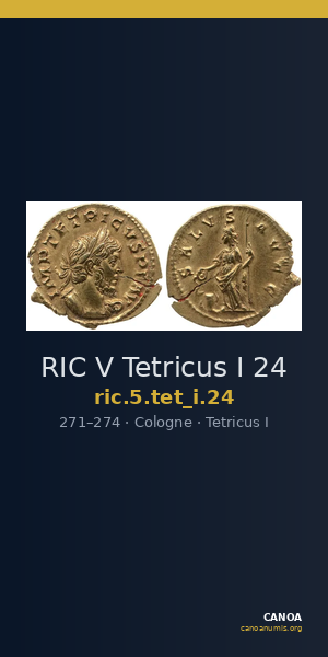 RIC V Tetricus I 24 — CANOA
