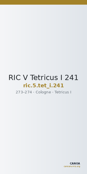 RIC V Tetricus I 241 — CANOA