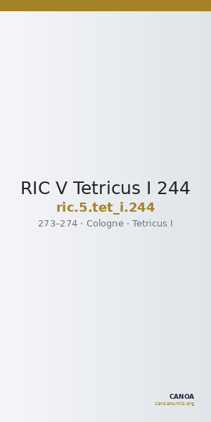 RIC V Tetricus I 244 — CANOA