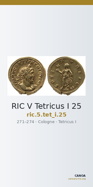 RIC V Tetricus I 25 — CANOA