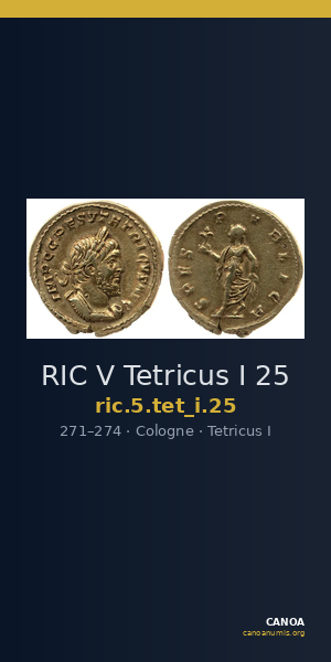 RIC V Tetricus I 25 — CANOA