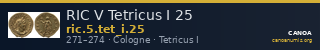 RIC V Tetricus I 25 — CANOA