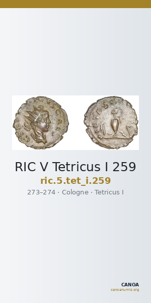 RIC V Tetricus I 259 — CANOA